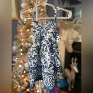 Hire and blue floral dress